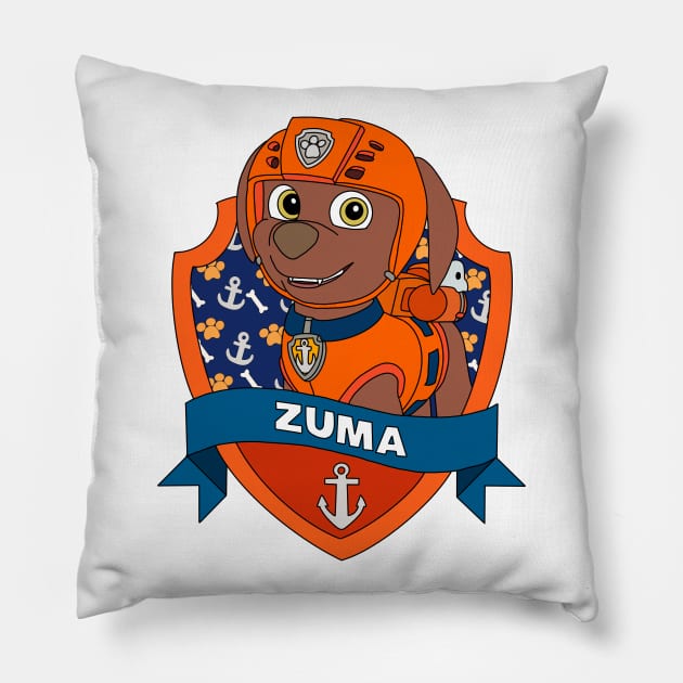 Zuma Badge Pillow by Mamma Panda1