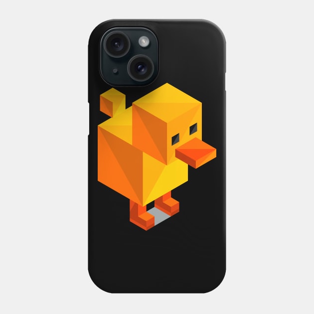 Cube Rubber Duck Blocks Phone Case by InkyArt