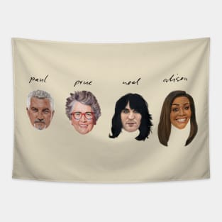 The Great British Bake Off - The Hosts - Hand-Drawn *Updated* Tapestry