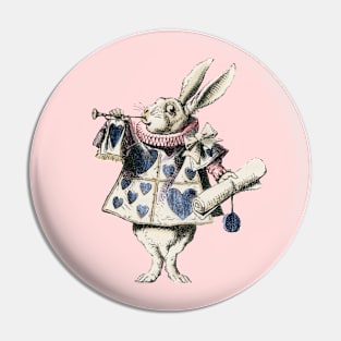 Vintage Style White Rabbit Alice In Wonderland Pin