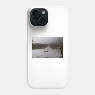 Autumn lake in the fog Phone Case