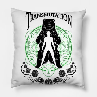 Transmutation - D&D Magic School Series: Black Text Pillow