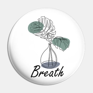 Breath, one line plant, inspirational meanings Pin