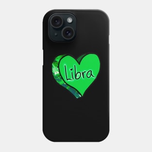 Libra Green Peridot Love Heart Phone Case