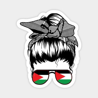 Palestine messy bun Magnet