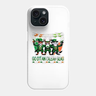 Irish Wildlife Toast, St. Paddys Trio Cheers Phone Case