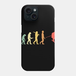 Retro Skiing Evolution Gift For Skiers Phone Case