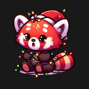 Cute Christmas Red Panda T-Shirt