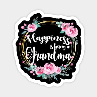 Happiness Is Being A Grandma Floral Magnet