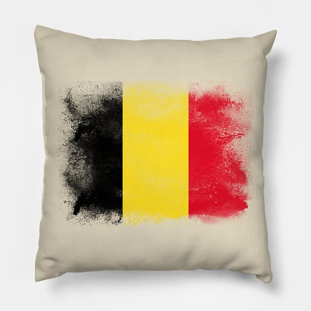 Belgium flag isolated Pillow by psychoshadow