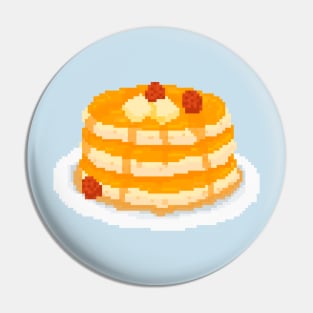 Fluffy Pancakes Pixel Art Pin