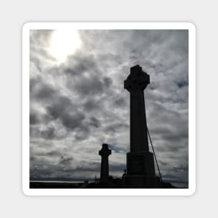 Celtic crosses in a graveyard at Kilmuir, Isle of Skye Magnet