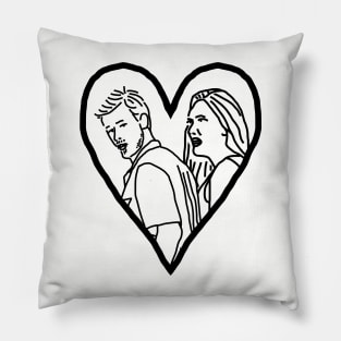 Valentine for Distracted Boyfriend Meme and Girlfriend Outline Pillow