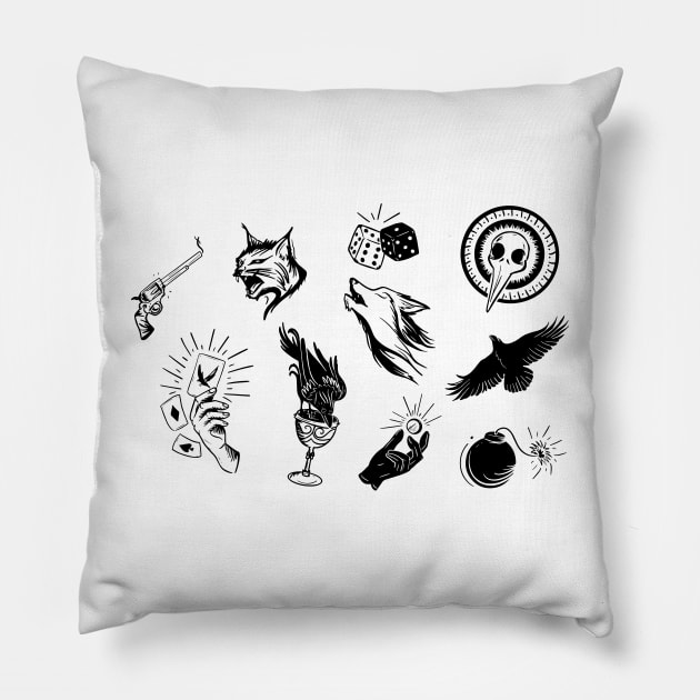 Pattern Six of Crows, Leigh Bardugo Pillow by TheBigWish