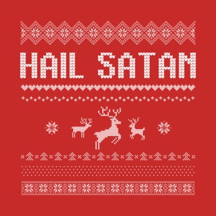 Hail Satan Ugly Funny Christmas Sweater T-Shirt