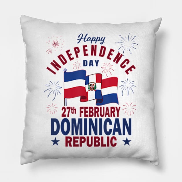 Dominican Independence Day shirt Dominican Republic Flag Pillow by Eduardo