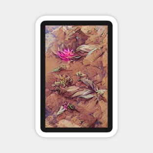 Desert Flowers Abstract Art Magnet