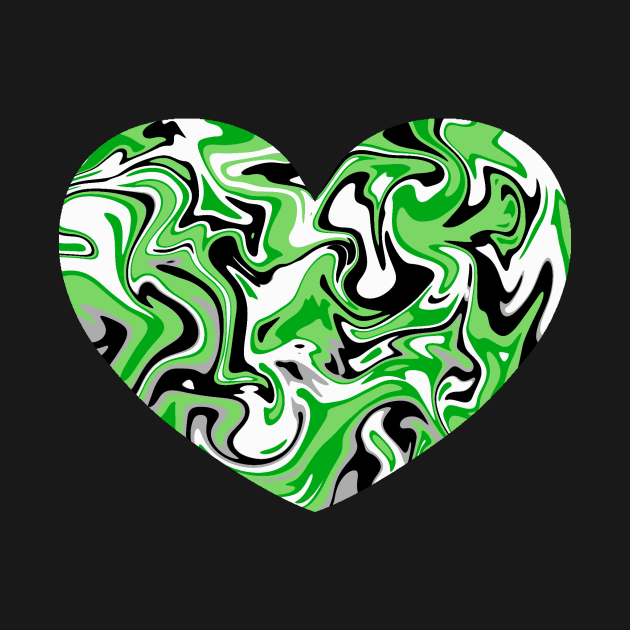 Aromantic Pride Marble Heart by nochi