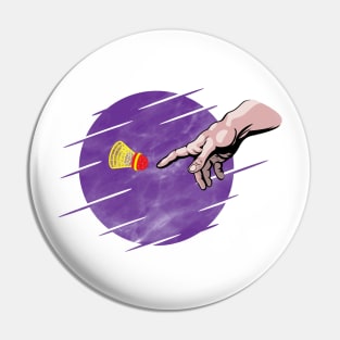 Crossminton is a divine creation! - Purple design Pin