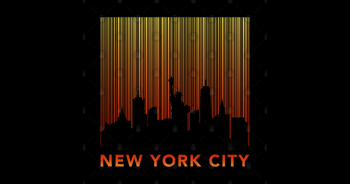 New York barcode New York Barcode Sticker TeePublic
