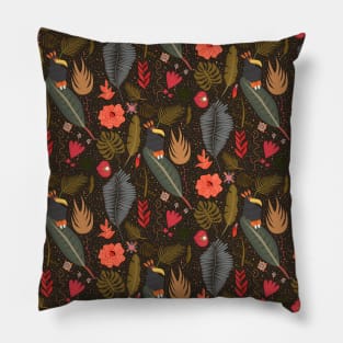 Jungle design, jungle illustration. Bring the rainforest into your home. Pillow