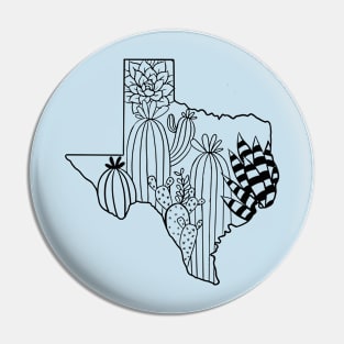 Succulents Texas western graphic Pin