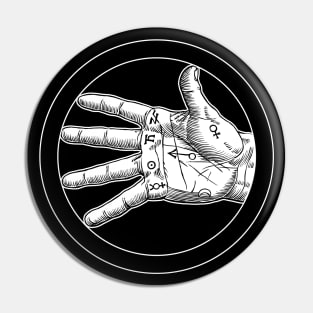 The Hand of Palmistry, Agrippa, alchemy, chiromancy, Pin