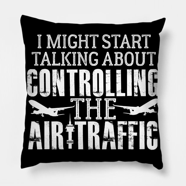 Air Traffic Controller ATC Joke Saying Pillow by DesignatedDesigner