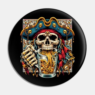 Rum Skull Pirate Pin