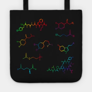 Neurotransmitters Happy Chemicals Tie Dye Sticker Sheet Tote