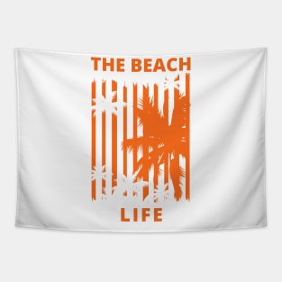 The Beach Life. Summertime, Fun Time. Fun Summer, Beach, Sand, Surf Retro Vintage Design. Tapestry