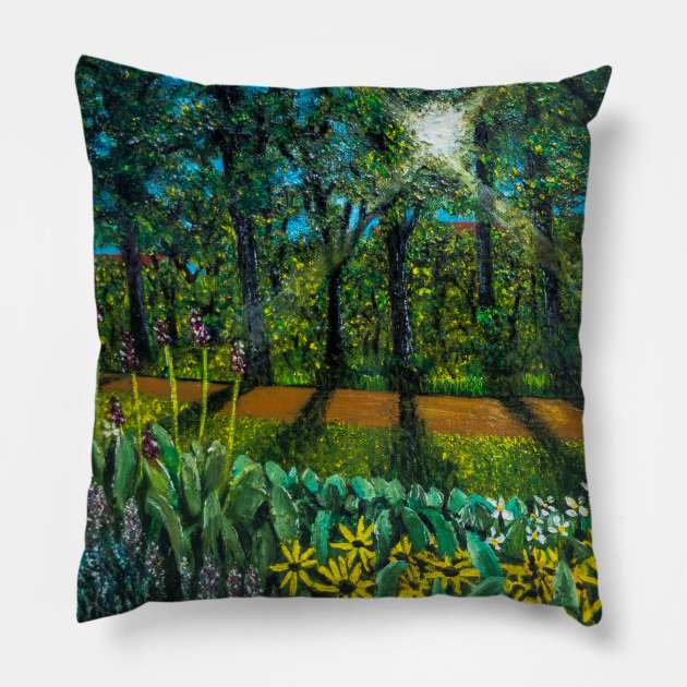 Rembrandt Park Pillow by SeanKalleyArt