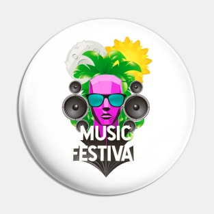 Music Festival Sunglasses Night and Day Pin