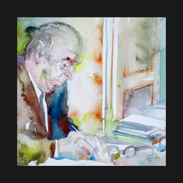 PABLO NERUDA - watercolor portrait.4 by lautir