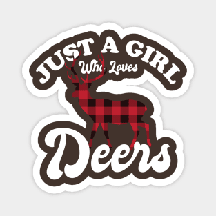 Just A Girl Who Loves Deers Magnet