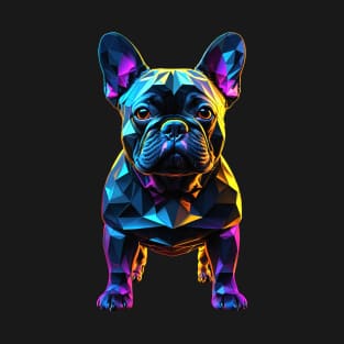 Neon French Bulldog Geometric T-Shirt