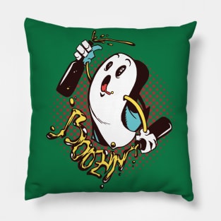 Boozin' Halloween T-shirt Pillow
