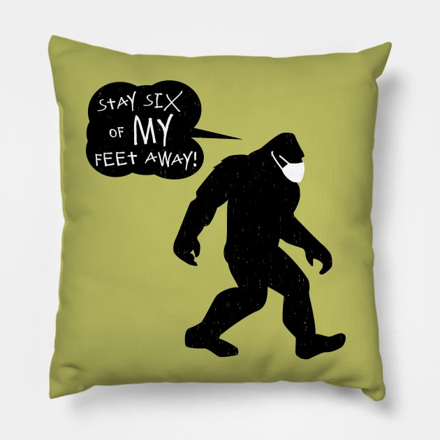 Funny Bigfoot  Six Foot Social Distance Pillow by cottoncanvas