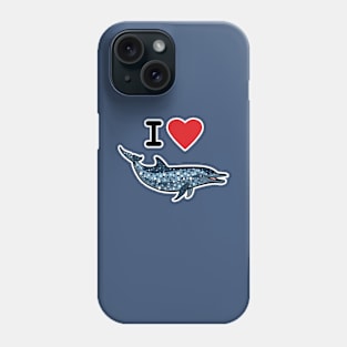 I Love Atlantic Spotted Dolphins Phone Case