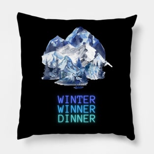 WINTER WINNER DINNER Pillow