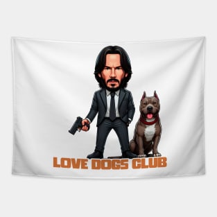 LOVE DOG (Gun) CLUB Tapestry