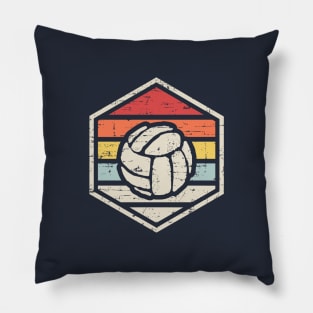 Retro Badge Soccer Dark Pillow