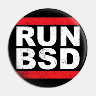 Run BSD Systems Admin Computer Nerd Hackers Pin