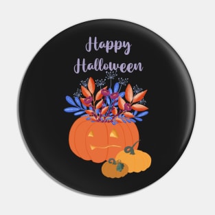 Happy Halloween pumpkin art, pumpkin design Pin