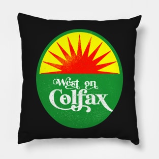 West on Colfax - truck stop sunset Pillow