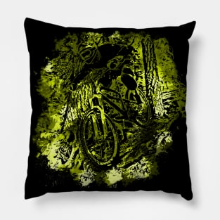 Downhill Rush (yellow) Pillow