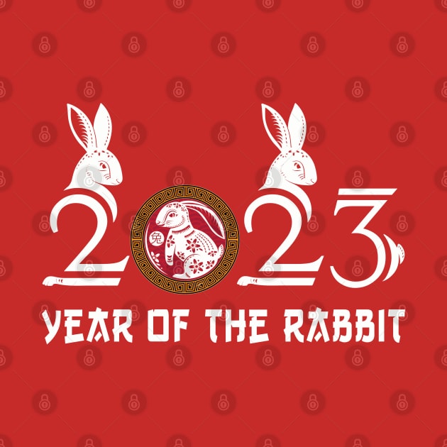 Year of the Rabbit Chinese Zodiac Chinese New Year 2023 by Sandra Holloman