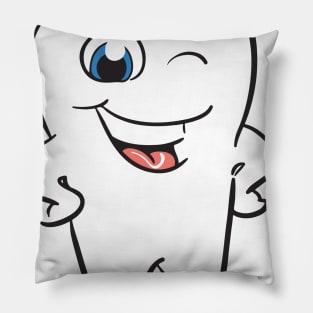 teeth cartoon Pillow