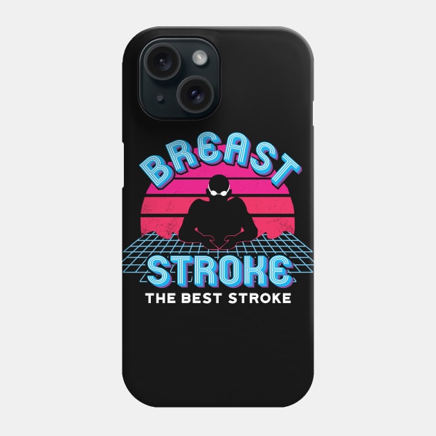 Retro Breaststroke Swim Fan Retro Swim Team Phone Case by atomguy