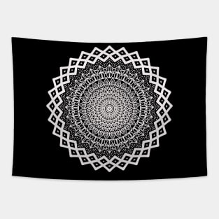 Lovely White Mandala Pattern Design Tapestry